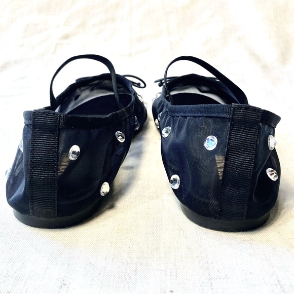 Cushionaire Elegant Mesh Rhinestone Ballet Flats - Picture 4 of 11